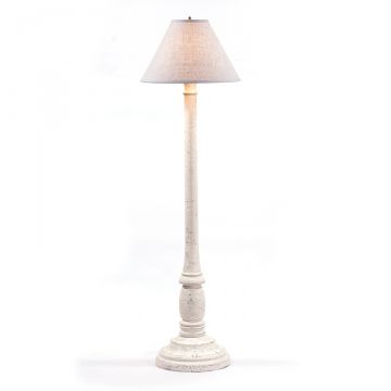 Brinton House Floor Lamp in Americana Vintage White with Linen Fabric Shade