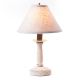 Butcher Lamp in Americana Vintage White with Linen Fabric Shade