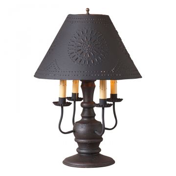 Cedar Creek Lamp in Americana Black with Textured Black Tin Shade