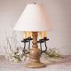 Cedar Creek Wood Table Lamp in Americana Pearwood with Fabric Linen Shade