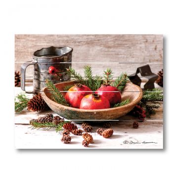 Christmas Pomegranate Pallet Art