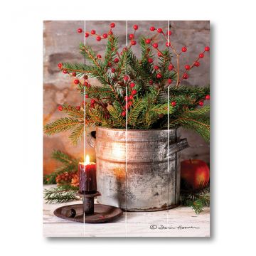 Christmas Tin Pallet Art
