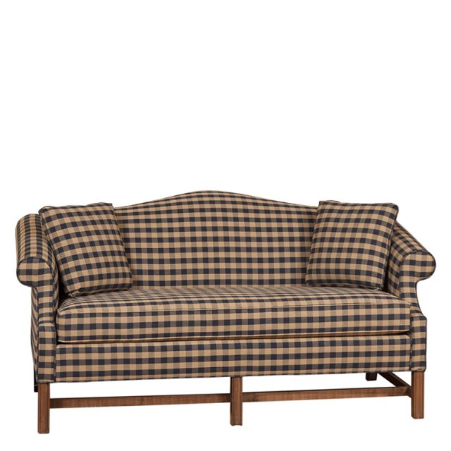 74 Inch Classic Camelback Sofa