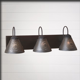 Country Primitive Bed And Bathroom Lighting Hardware Decor Irvins Vanity Lights