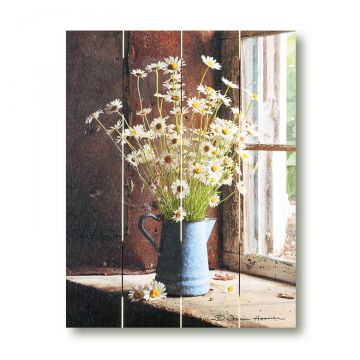 Daises Pallet Art 9.25 x 11.75-Inches