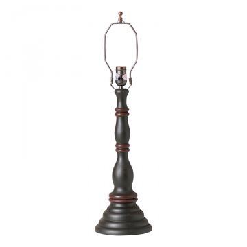 Davenport Wood Table Lamp Base in Rustic Black