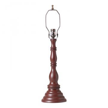 Davenport Wood Table Lamp Base in Rustic Red