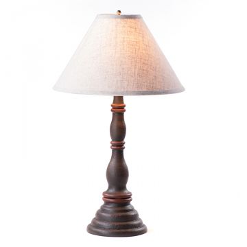 Davenport Lamp in Americana Espresso with Linen Ivory Shade