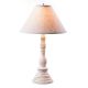 Davenport Table Lamp in Americana Vintage White with Fabric Linen Shade