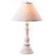 Davenport Table Lamp in Americana Vintage White with Fabric Linen Shade