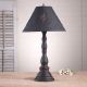 Davenport Table Lamp in Hartford Black with Red with Textured Metal Shade