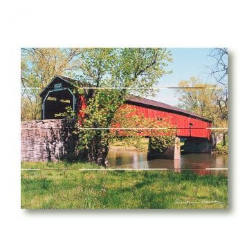 Dellville Covered Bridge Pallet Art 9.25 x 11.75-Inches