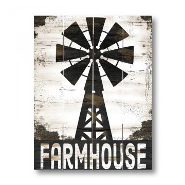 Farmhouse Windmill Pallet Art 16.75 x 19.75-Inches