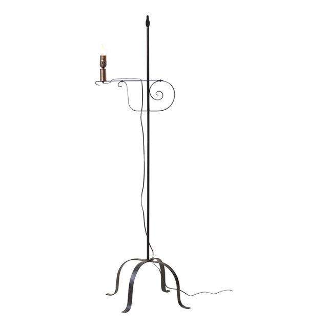 Wrought Iron Floor Lamp With Flame Tip, Wrought Iron Floor Lamps