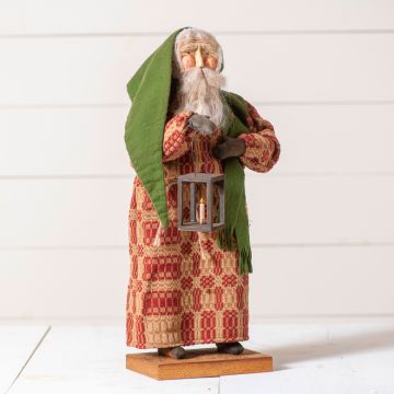 Handmade Saint Nick with Lantern