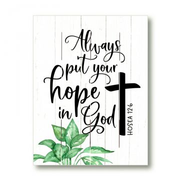 Hope in God Pallet Art 9.25 x 11.75-Inches