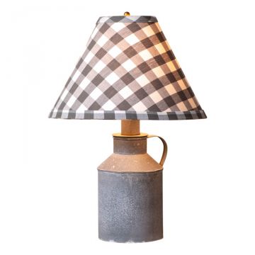 Jug Lamp with Gray Check Shade