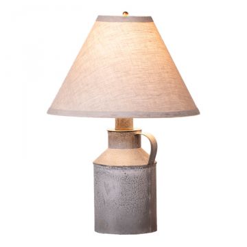 Jug Lamp with Ivory Linen Shade