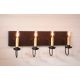 4-Light Vanity Light in Hartford Black over Red