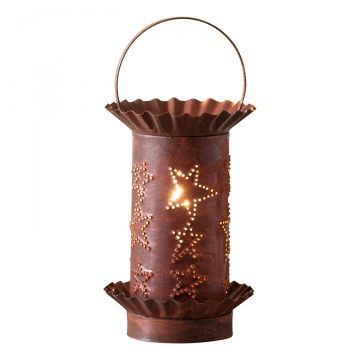 Mini Wax Warmer with Country Star in Rustic Tin