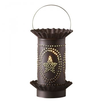 Mini Wax Warmer with Star Oval Design in Kettle Black