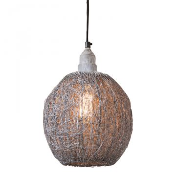 Nesting Wire Hanging Light in Weathered Zinc