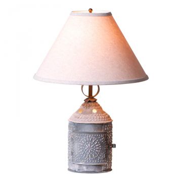 Paul Revere Lamp with Ivory Linen Shade