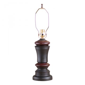 Peppermill Lamp Base Sturbridge Black with Red Stripe