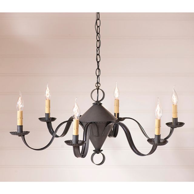 Irvins Tinware: Public House Chandelier in Kettle Black