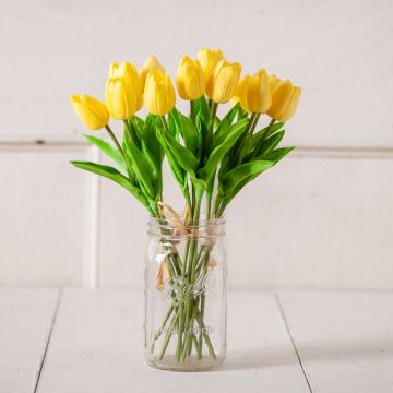 Real Feel Yellow Tulips, bunch of 5