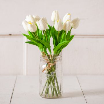 Real Feel White Tulips, bunch of 5