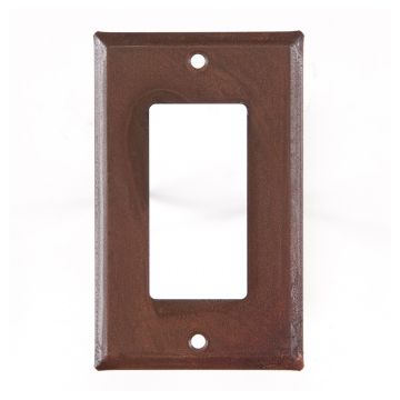 Single Rocker Cover Unpierced in Rustic Tin