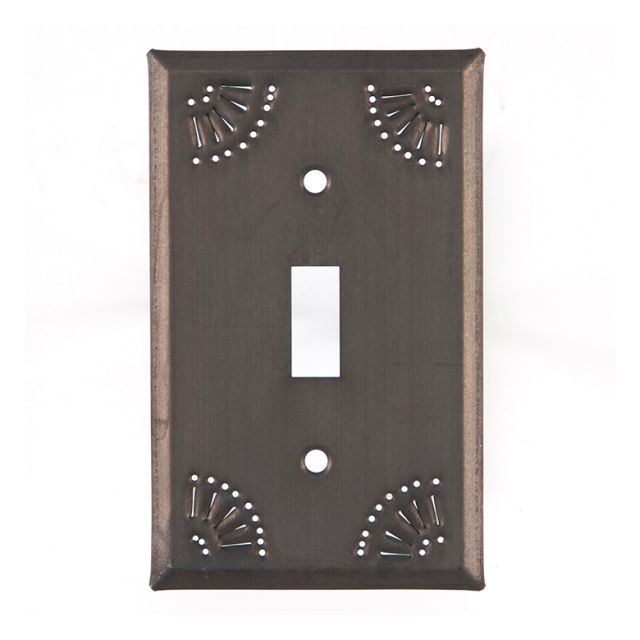 Single Switch Cover with Chisel in Kettle Black