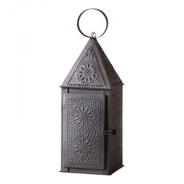Square Lantern in Smokey Black