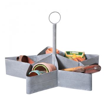 Star Table Top Organizer in Weathered Zinc