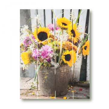 Tinners Bouquet Pallet Art 9.25 x 11.75-Inches