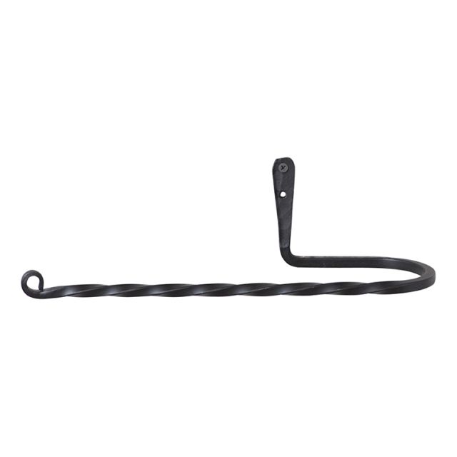 Wall Paper Towel Holder | Black Decorative Wrought Iron Hanger | Wall Mount  Fancy Paper Dispenser | Rod Metal Durable & Sturdy | Handmade Crafted by