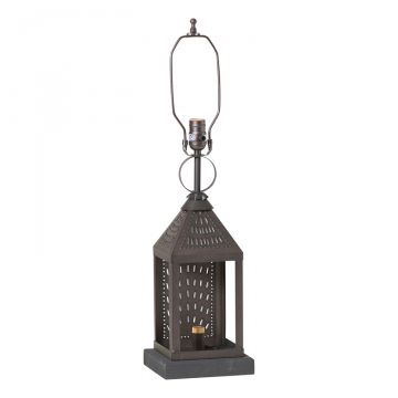 Valley Forge Lamp Base in Kettle Black Tin