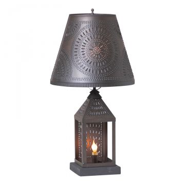 Valley Forge Lamp in Kettle Black with Shade
