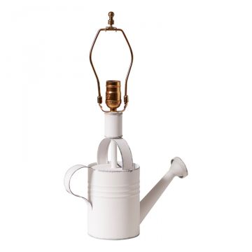 Watering Can Lamp Base in Rustic White